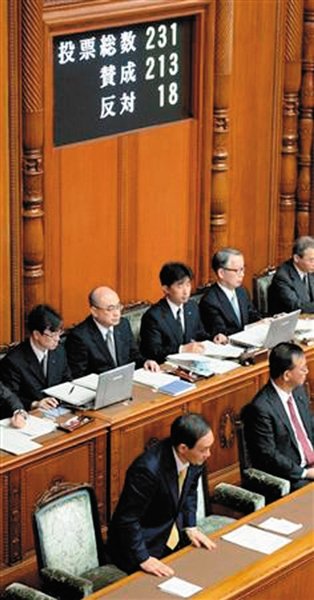 27日，日本國會參議院公布新建“國家安全保障會議”法案投票結(jié)果。