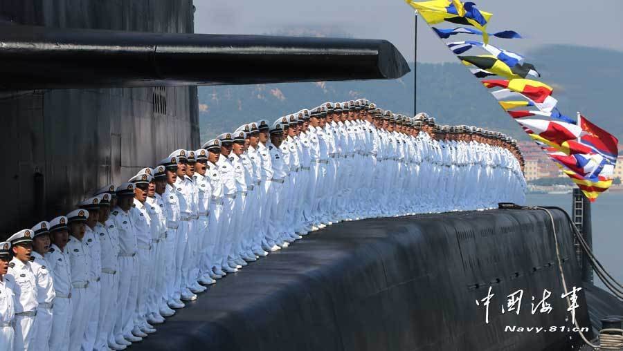 威武的核潛艇官兵。軍報(bào)記者-喬天富攝