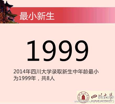 2014川大新生花邊數(shù)據(jù)。 圖據(jù)四川大學(xué)官方微博