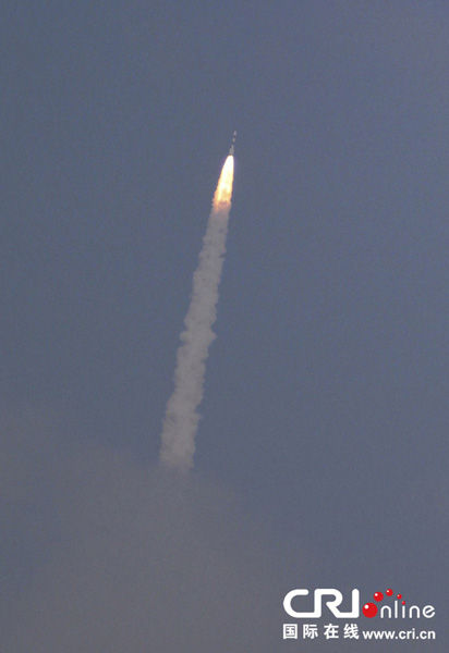 11月5日，在印度斯里赫里戈達(dá)島，極地衛(wèi)星運(yùn)載火箭（PSLV-C25）攜帶印度首枚火星探測(cè)器“曼加里