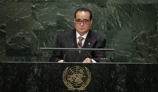 9月27日，朝鮮外相李洙墉在聯(lián)大發(fā)表講話。