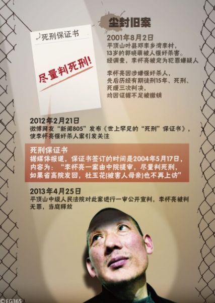 因涉嫌奸殺幼女，李懷亮被羈押了近12年，先后歷經(jīng)有期徒刑15年、死刑、死緩三次判決，最終因“證據(jù)不足、事實(shí)不清”于近日被宣判無(wú)罪，當(dāng)庭釋放