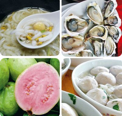 滿街可見新鮮的海鮮、瓜果和手打牛肉丸