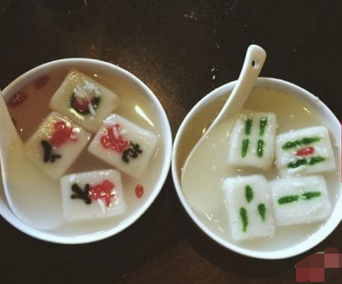 來碗清一色！火鍋店推出創(chuàng)意麻將湯圓