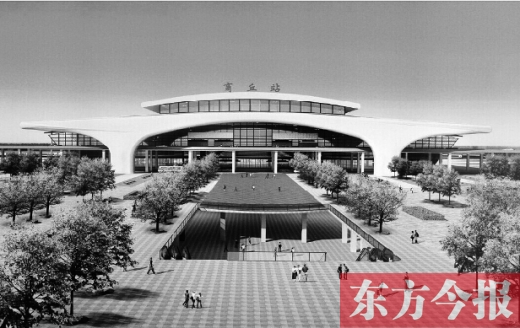 商合杭高鐵商丘站效果圖，暢想一下未來的俏模樣吧 資料圖片
