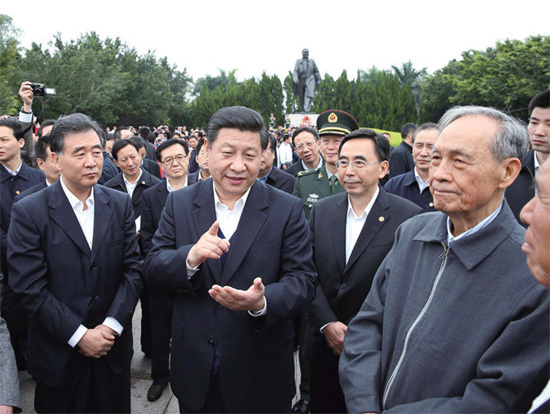 2012 年12 月，習近平任中共中央總書記后首次離京，即到改革前沿的廣東考察