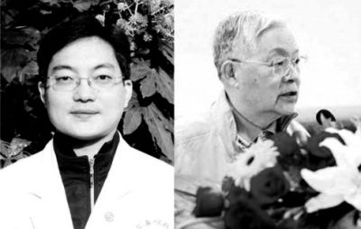 王宇澄(左)曾是王正敏的學生與親密助手，他認為自己在導師評選院士過程中立下汗馬功勞，卻未獲回報。師徒最終反目。