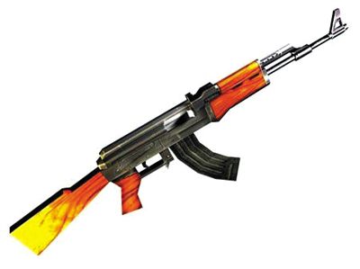 AK47步槍?zhuān)汗R斯大量仿制，是武裝分子主要武器。