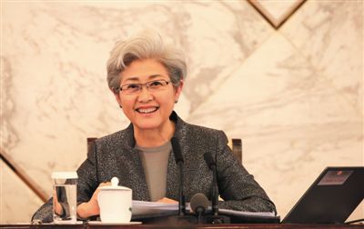 3月4日，十二屆全國人大三次會(huì)議在人民大會(huì)堂舉行新聞發(fā)布會(huì)，大會(huì)發(fā)言人傅瑩回答中外記者的提問。