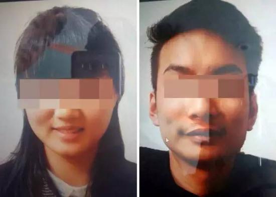 兩名遭綁架的中國公民照片。
