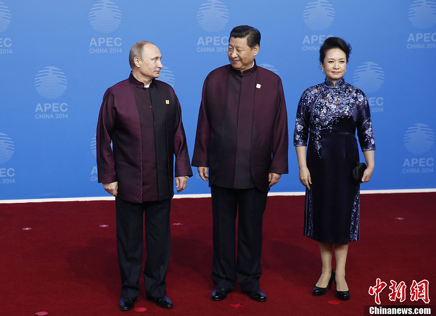 圖為習近平夫婦歡迎俄羅斯總統(tǒng)普京。中新社發(fā) 杜洋 攝