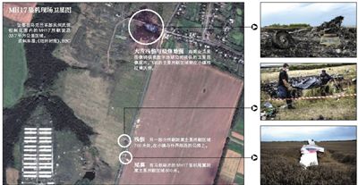馬航MH17客機(jī)殘骸照片顯示，其機(jī)身上有許多細(xì)小孔洞。多名專家分析稱，這些孔洞或是飛機(jī)被導(dǎo)彈爆炸后飛散的彈片擊中所致。