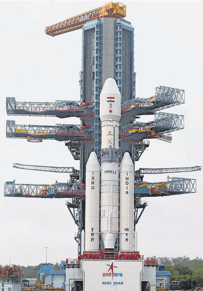印度最新研制的地球同步衛(wèi)星發(fā)射火箭“馬克III型”(Mark III)。