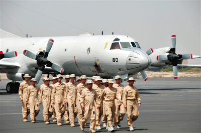 吉布提機場，日本海上自衛(wèi)隊的兩架P-3C飛機抵達(dá)，在亞丁灣執(zhí)行反海盜任務(wù)。
